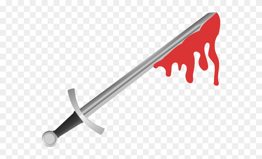 Bloody Sword Vector Image - Sword With Blood Clipart - Png Download