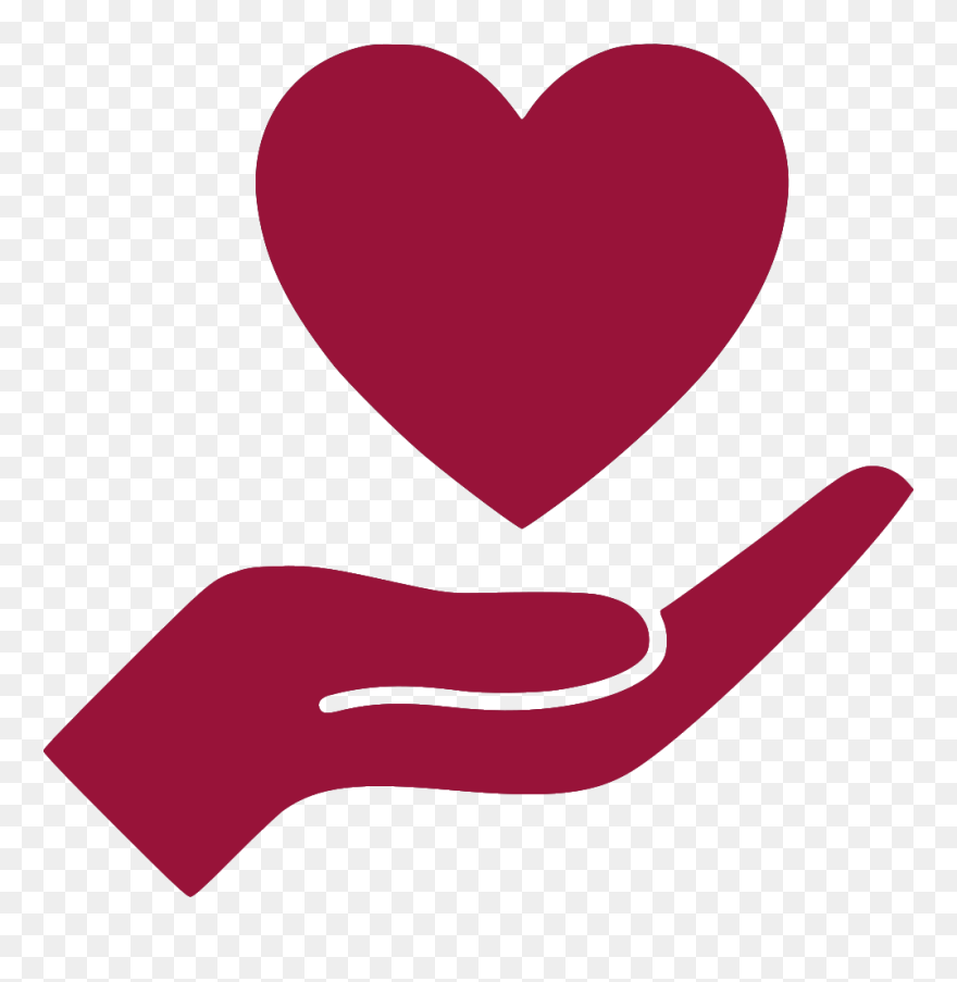 Donation Clipart Hand Heart 2 - Hand Serve Icon Png Transparent Png