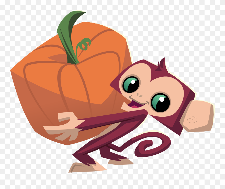 Animal Jam Monkey Transparent, Hd Png Download - Animal Jam Pumpkin Png Clipart