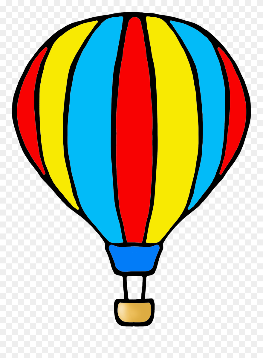 Transparent Happy First Day Of Spring Clipart - Hot Air Balloon Colour - Png Download
