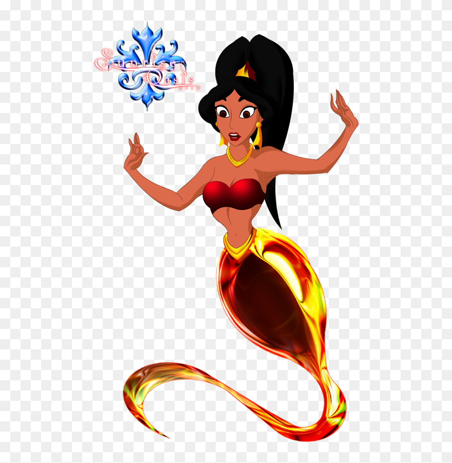 Genie Lamp Clipart Jasmine - Jasmine As A Genie - Png Download