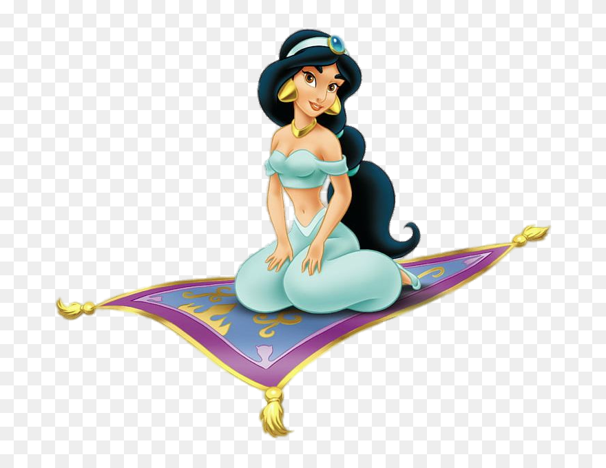 Jasmine On The Magic Carpet - Disney Princess Cartoon Jasmine Clipart