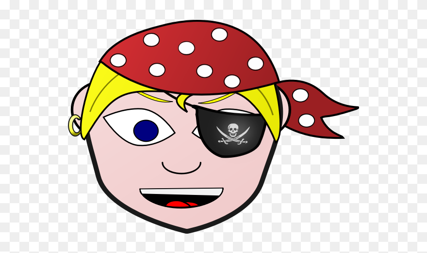 Pirate And Eyepatch - Pirate Flag Clipart
