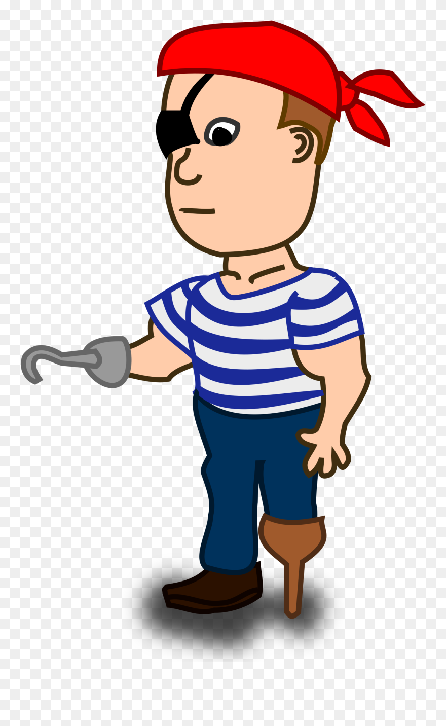 Comic Characters Big Image - Pirata Perna De Pau Clipart