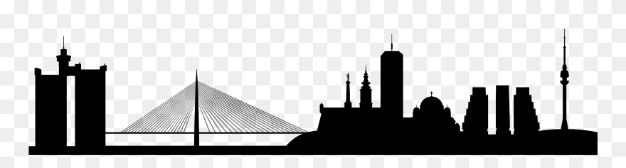Bsv 01 Silhouette - Belgrade Skyline Silhouette Clipart