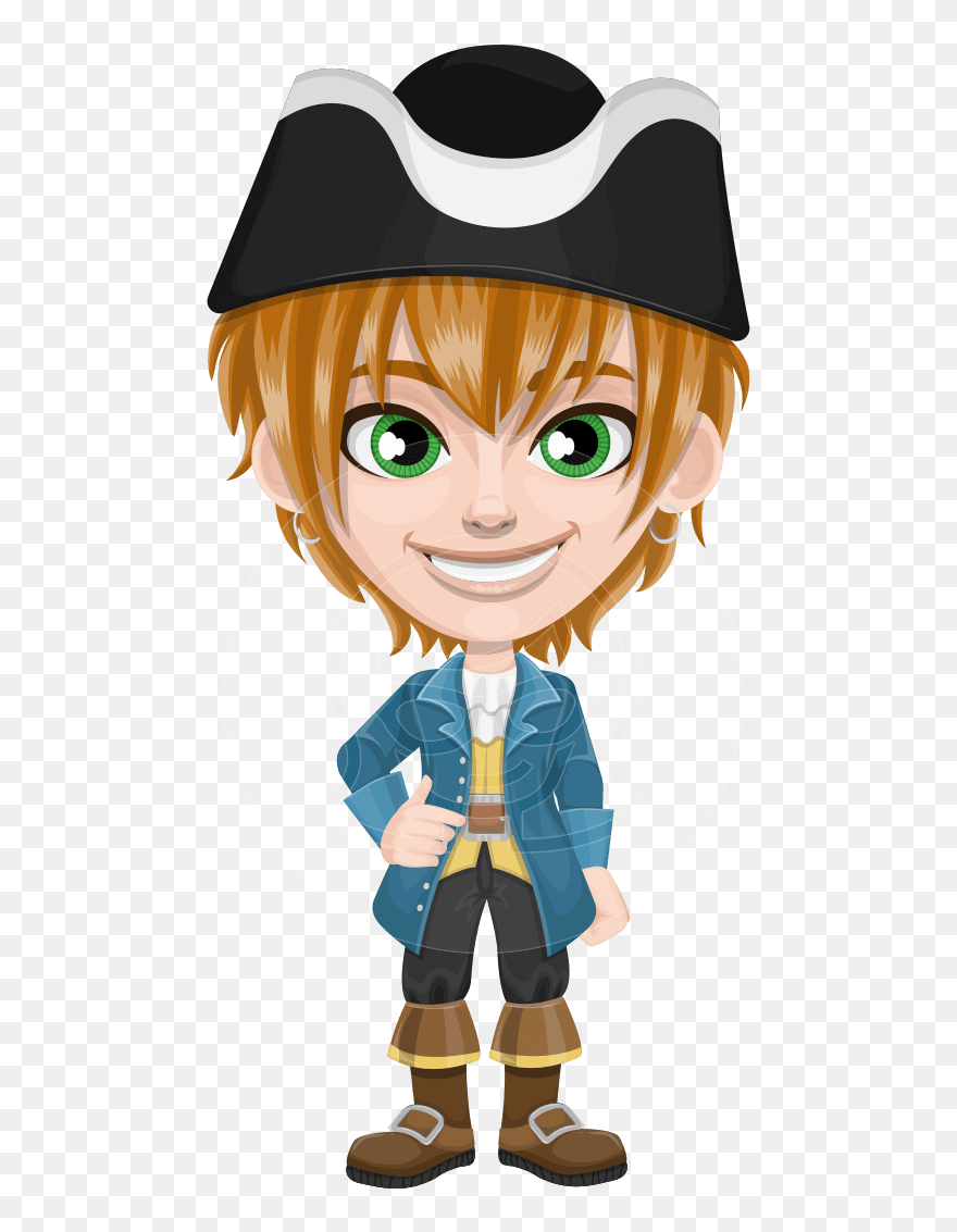 Pirate Boy Cartoon Vector Character Aka Willy - Cartoon Pirate With Gun Clipart