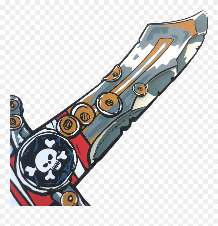 Pirate Knife, Pirate Red Stripe Clipart