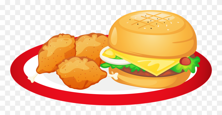 Clip Art Food On Plate - Png Download