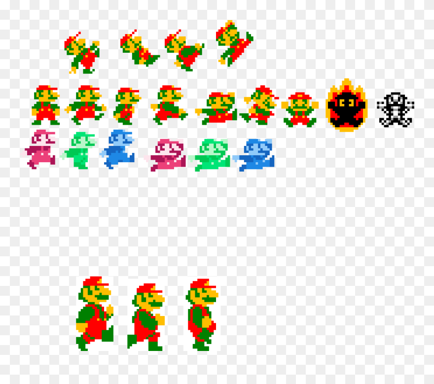 Transparent Sign Up Sheet Clip Art - Mario Sprite Sheet - Png Download