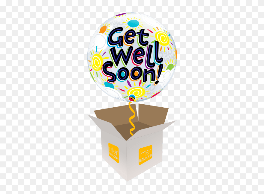 22″ Get Well Soon Sunshine Colours - Balloon Clipart