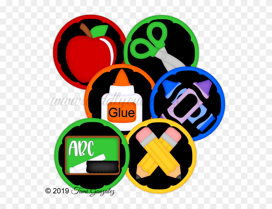 School Tokens Clipart
