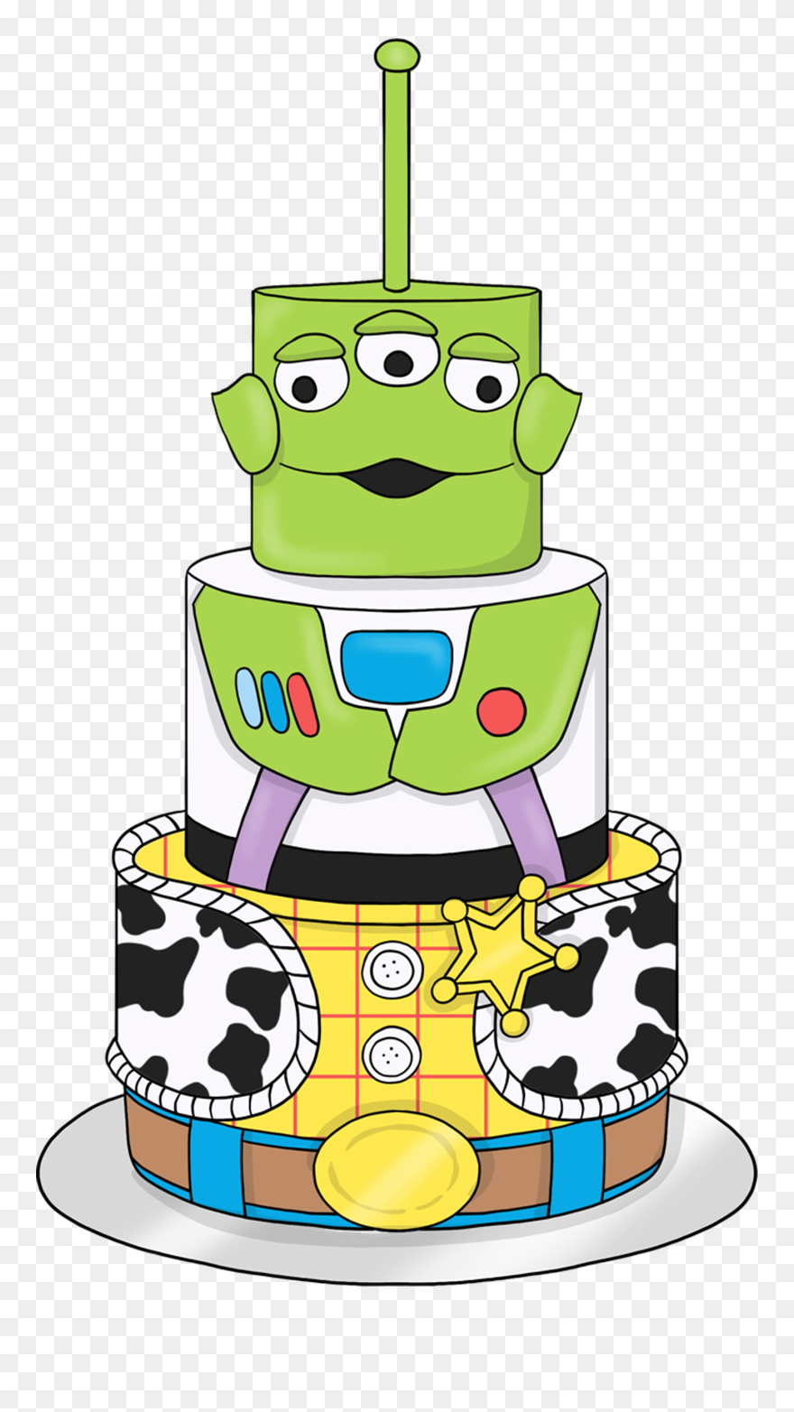 #toystory #birthdaycake #alien #buzzlightyear #woody - Cartoon Clipart