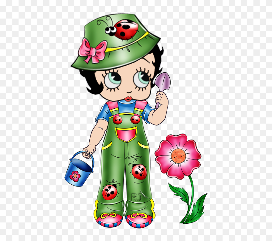 Betty Boop Garden Clipart