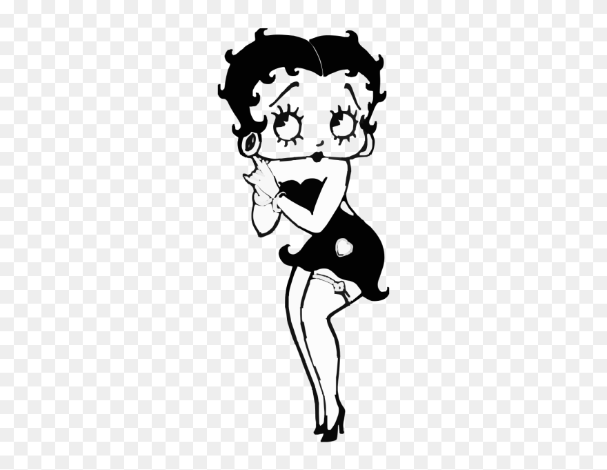 Betty Boop Png Icons - Betty Boop Black And White Clipart