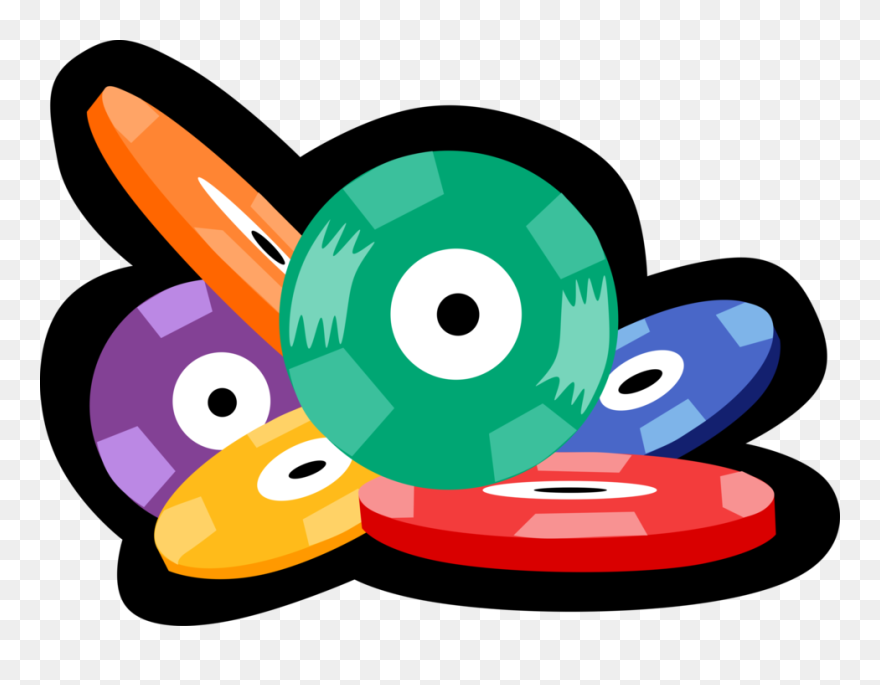 Vector Illustration Of Casino Tokens Gambling Poker - Casino Token Clipart