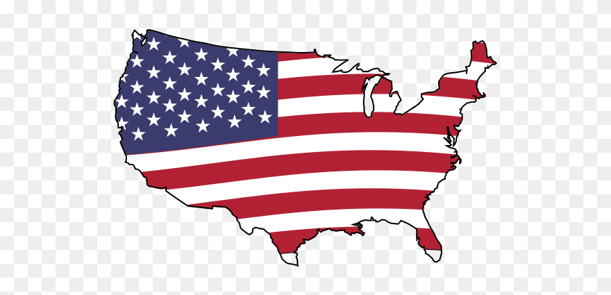 Animation Of American Flag - Border Between France And Spain Clipart