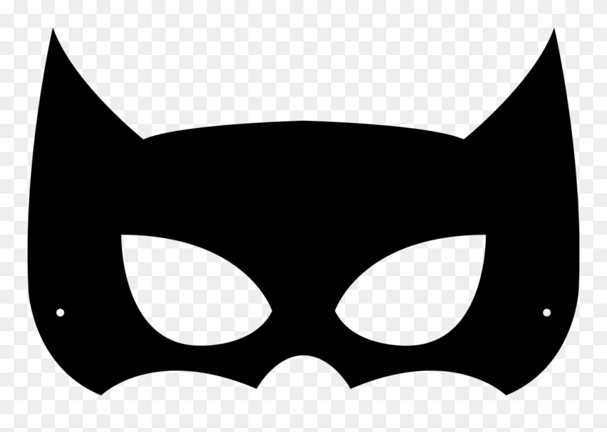 Batman Catwoman Robin Mask Clip Art - Mascara Do Batman Para Imprimir - Png Download