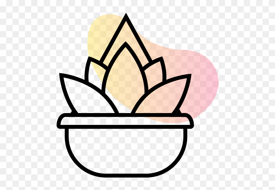 Simple Flower Design Black And White Clipart