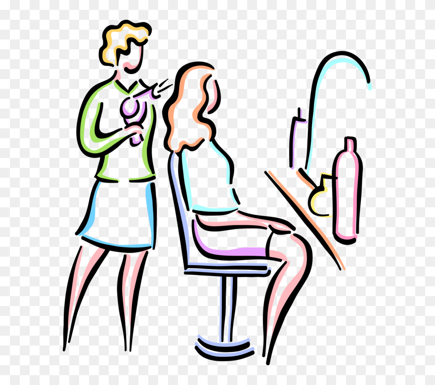 Vector Illustration Of Beauty Salon Beautician And, - Beauty Salon Art Clips - Png Download