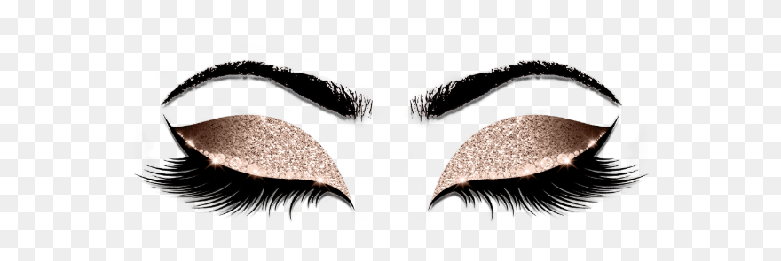 Glitter Eyelash Logo Clipart