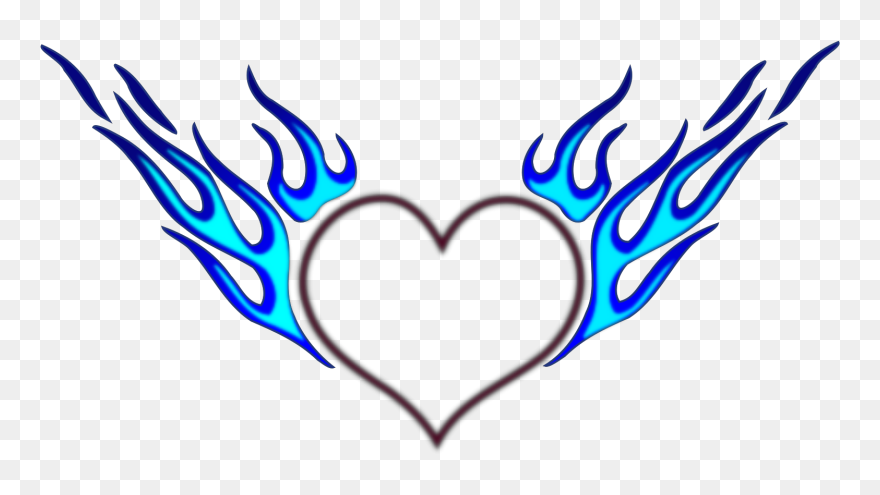 Transparent Fire Heart Png Clipart