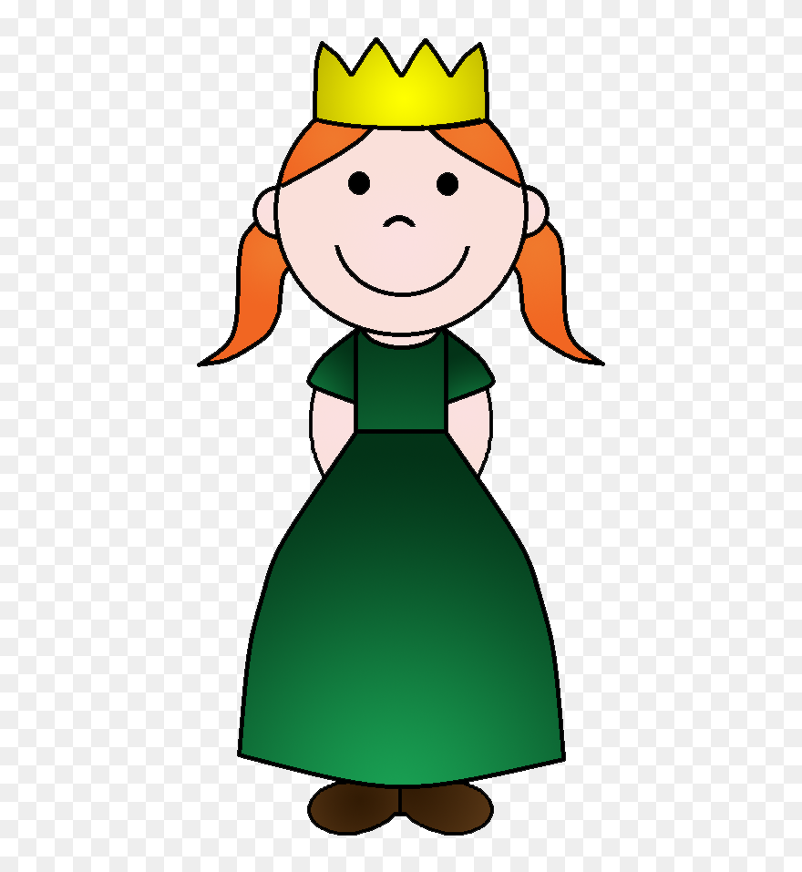 Small Princess Coloring Page Clipart