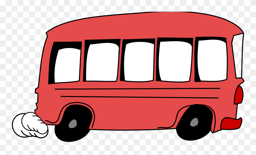 Drawing Red Bus Cartoon Clipart