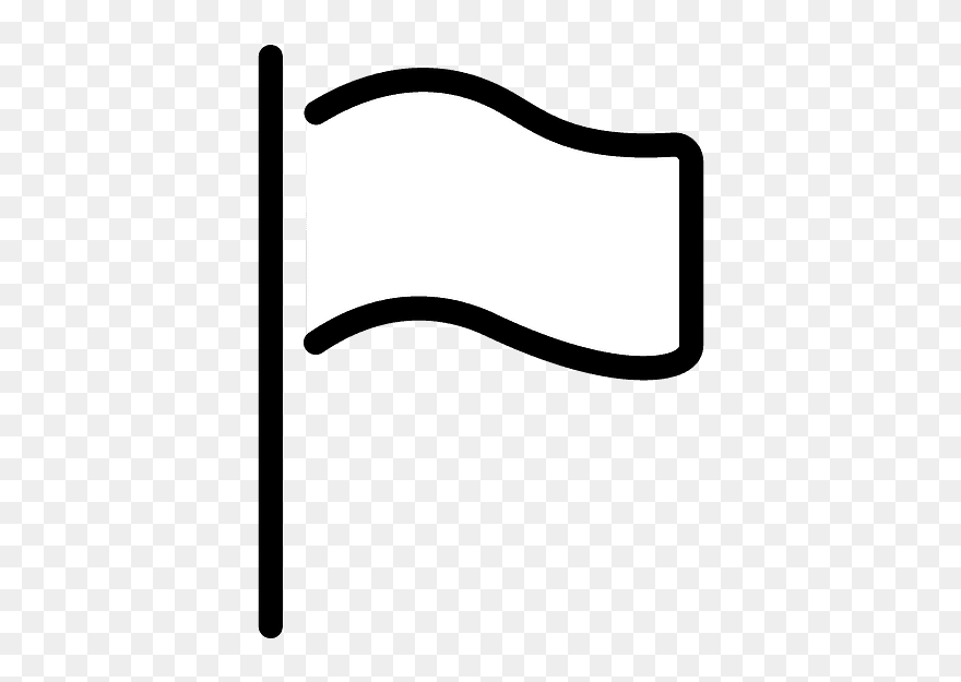 White Flag Emoji Clipart - Png Download