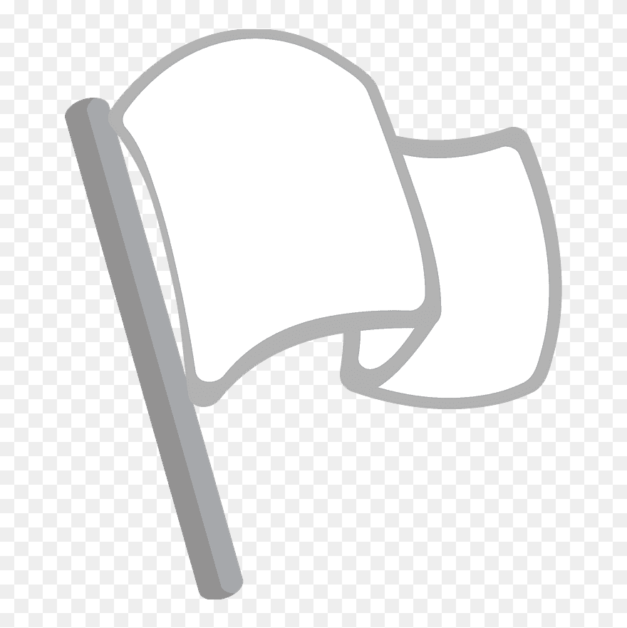 White Flag Emoji Clipart - Chair - Png Download