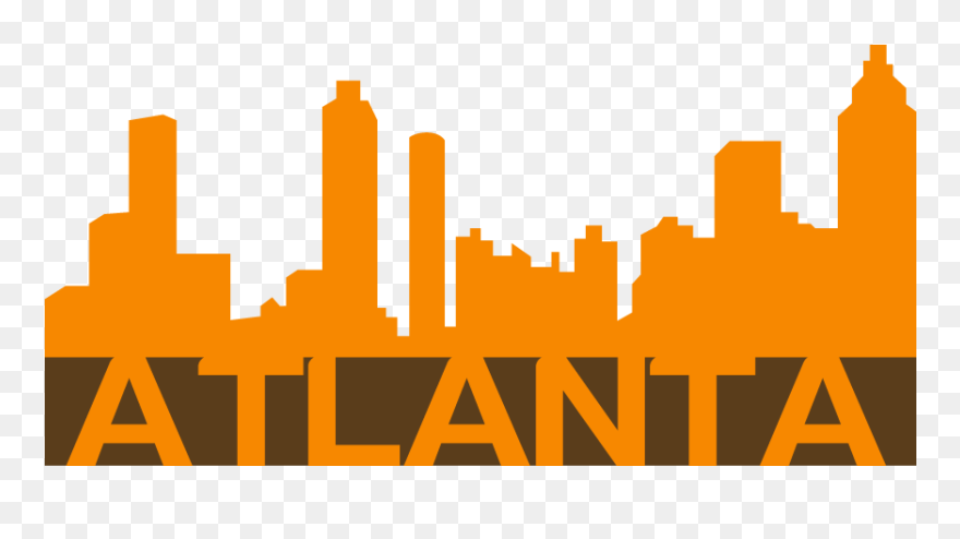 Transparent State Of Georgia Clipart - Atlanta City Skyline Outline - Png Download