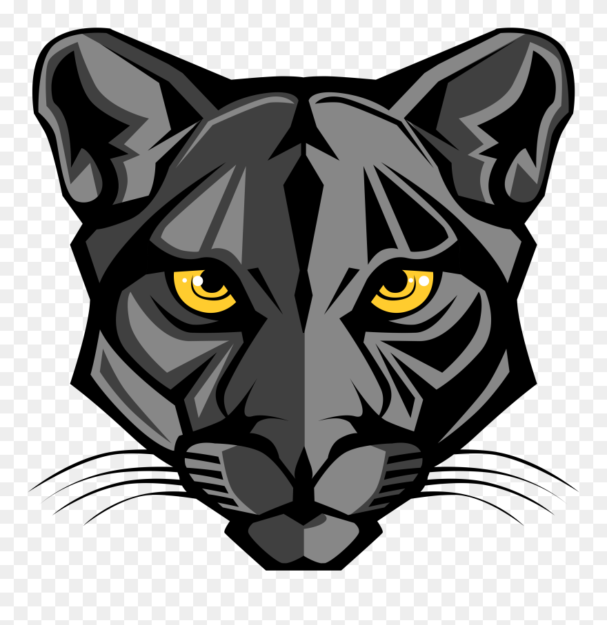 Panther Clipart Face ~ Frames ~ Illustrations ~ Hd - Transparent Panther Logo Png