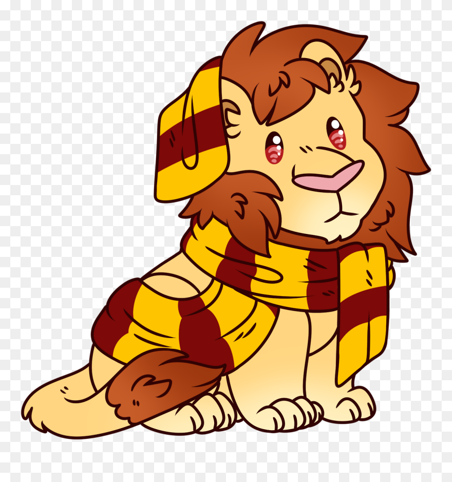 Bundled Up House Mascots Art By Tinymochadeer - Hufflepuff And Gryffindor Cute Mascots Clipart