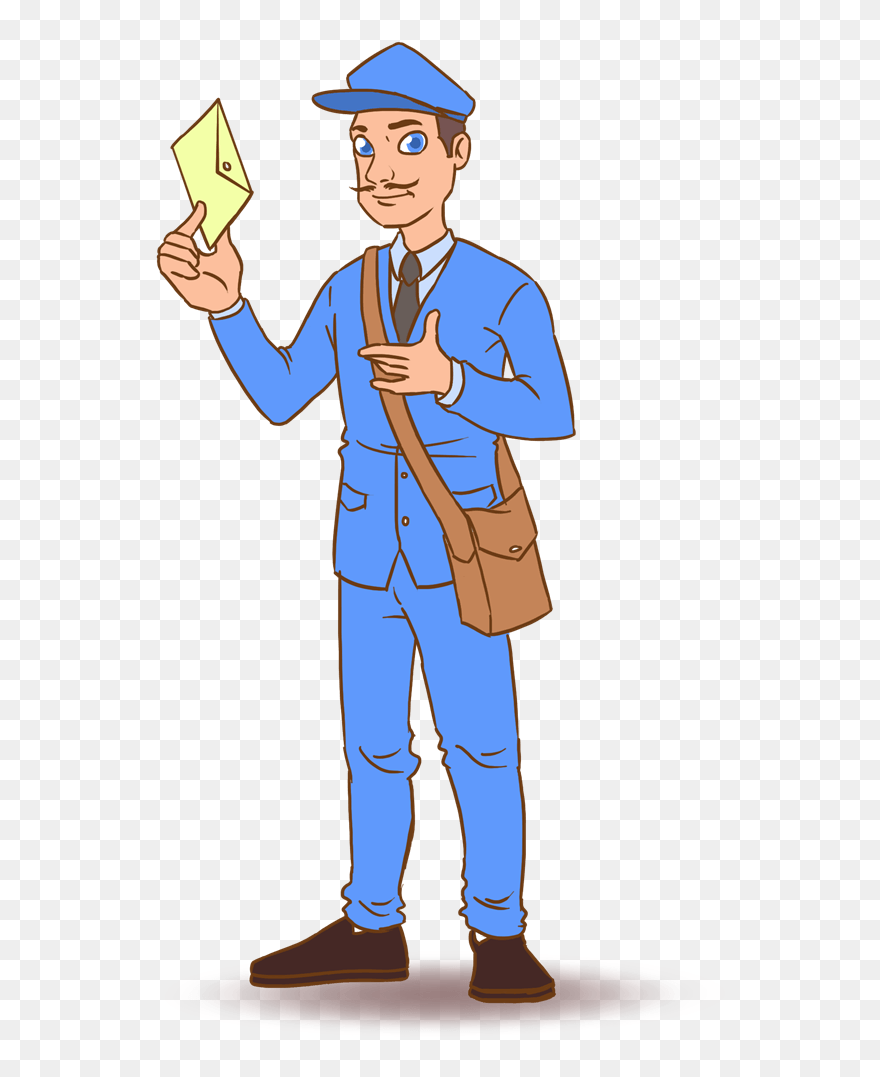 Cute Mailman Clipart - Png Download