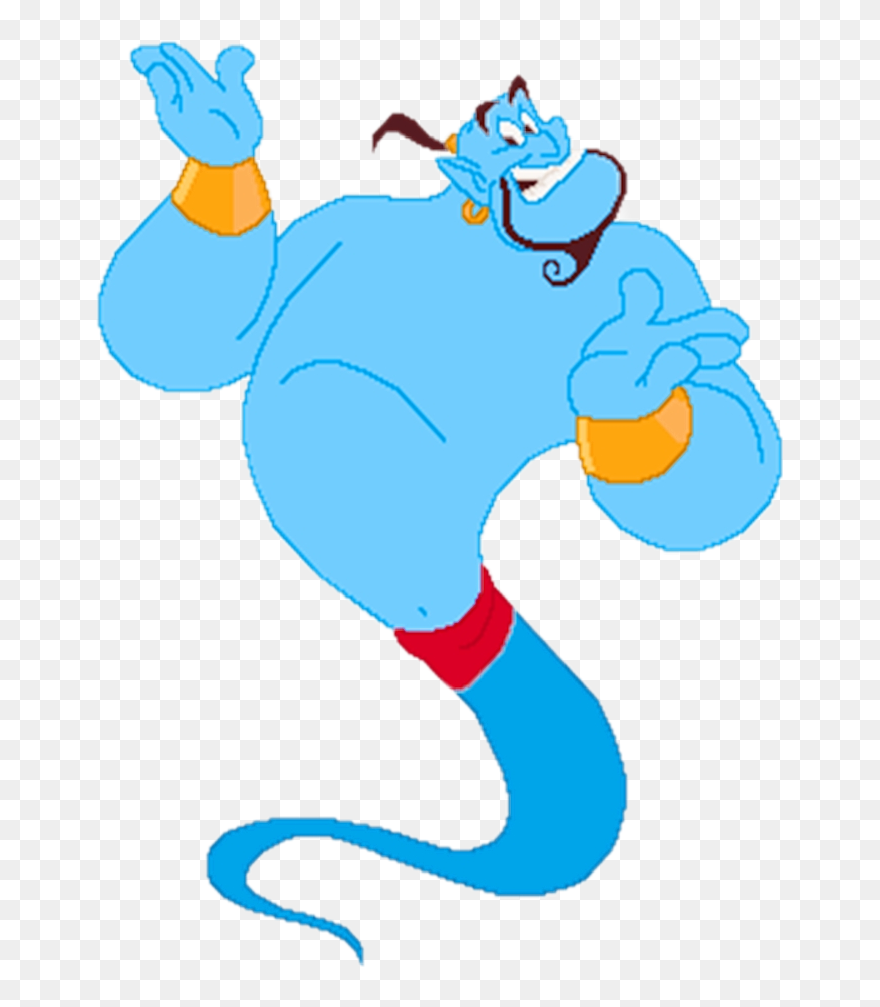 #genie #lamp #magic #aladdin #cartoon - Transparent Aladdin Genie Png Clipart