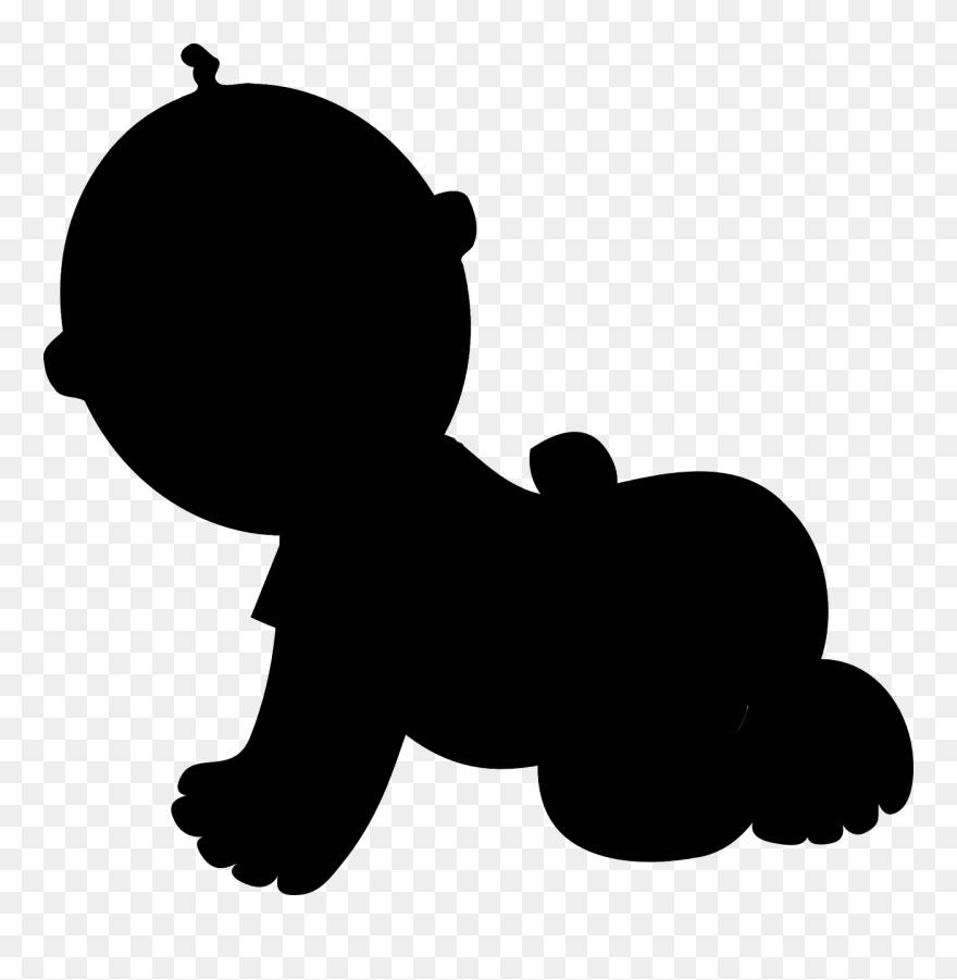 Baby Clipart Black - Png Download