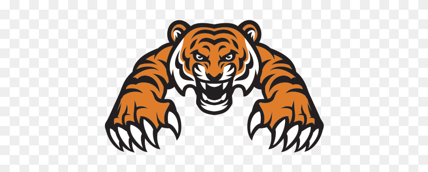 Angry Tiger Attack Mascot - Tiger Mascot Logo Png Clipart