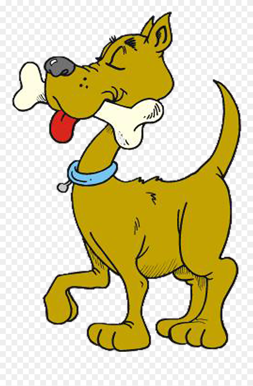 Transparent Clip Art Dog - Dog With Bone Clipart Png