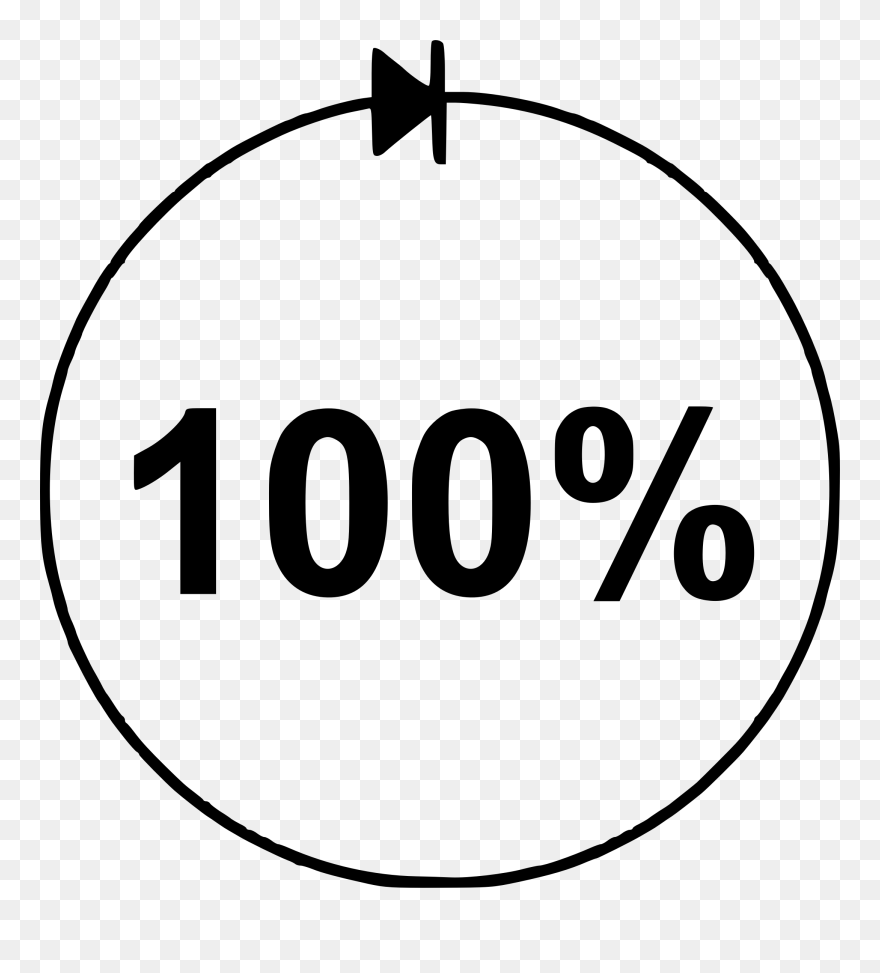 100 Clipart 100 Percent - 100 Percent Clipart Black - Png Download