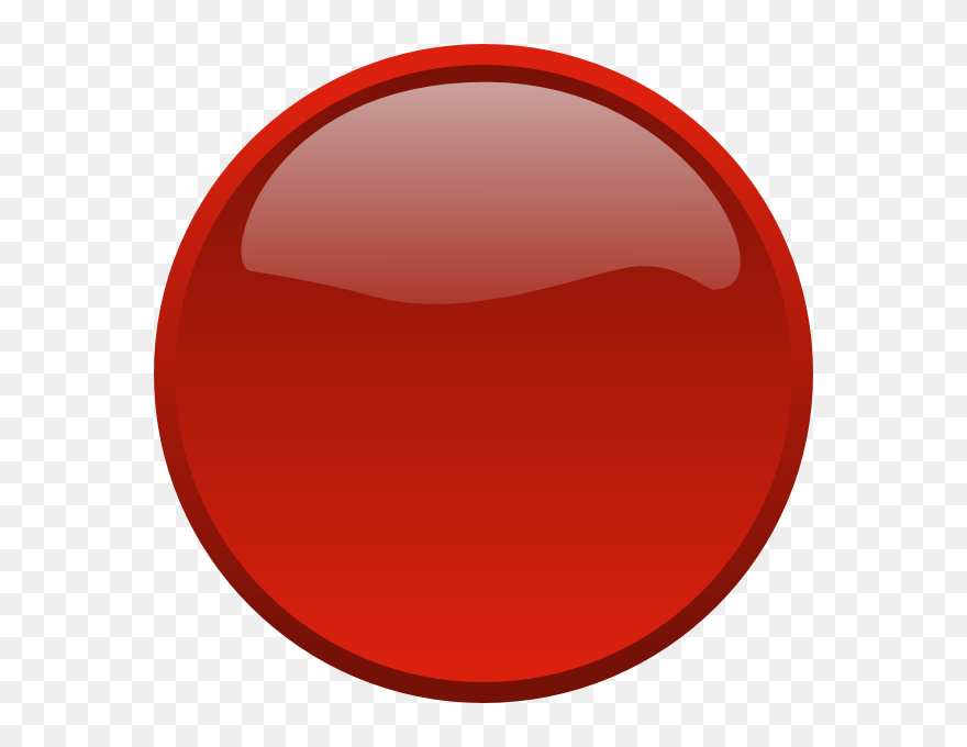 Round Red Button Clip Art - Traffic Light Red Circle - Png Download