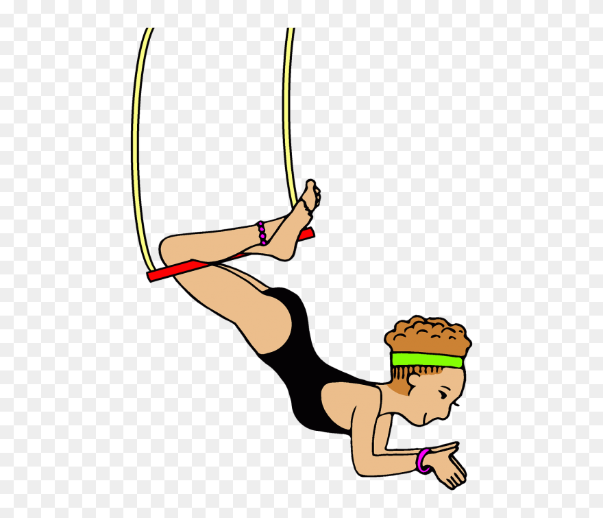 Circus Acrobat Trapeze - Acrobat Clipart In Black And White - Png Download