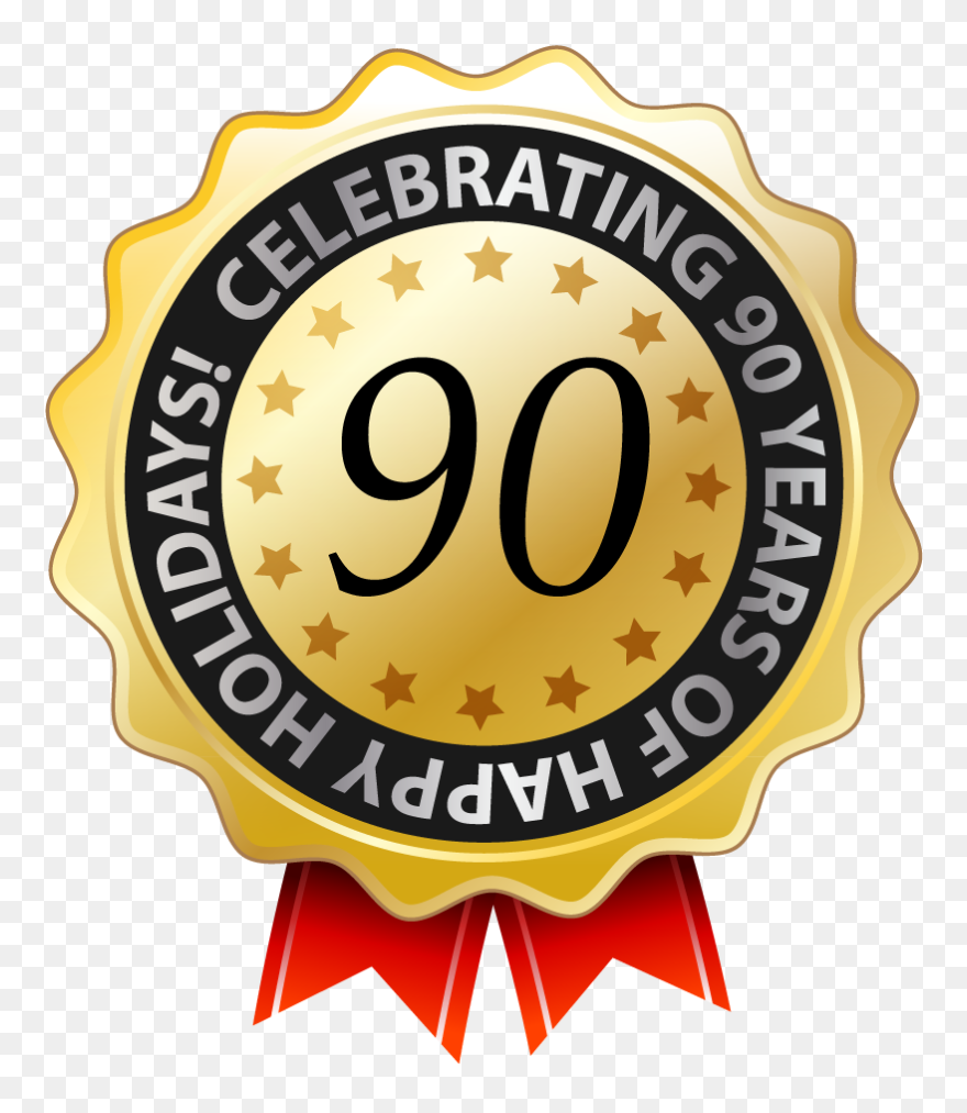 Lyons Holiday Parks Rosette For Celebrating 90 Years - Best Quality Clipart