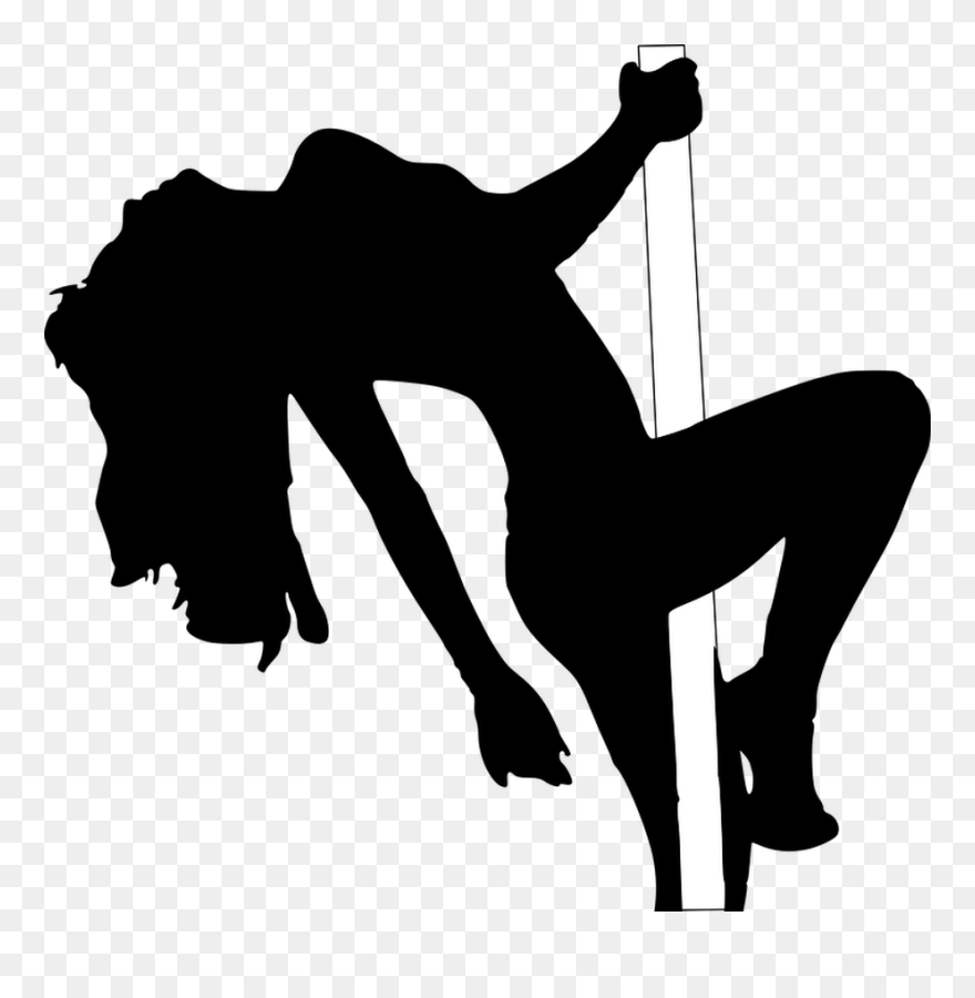 Picture - Pole Dancer Silhouette Clipart