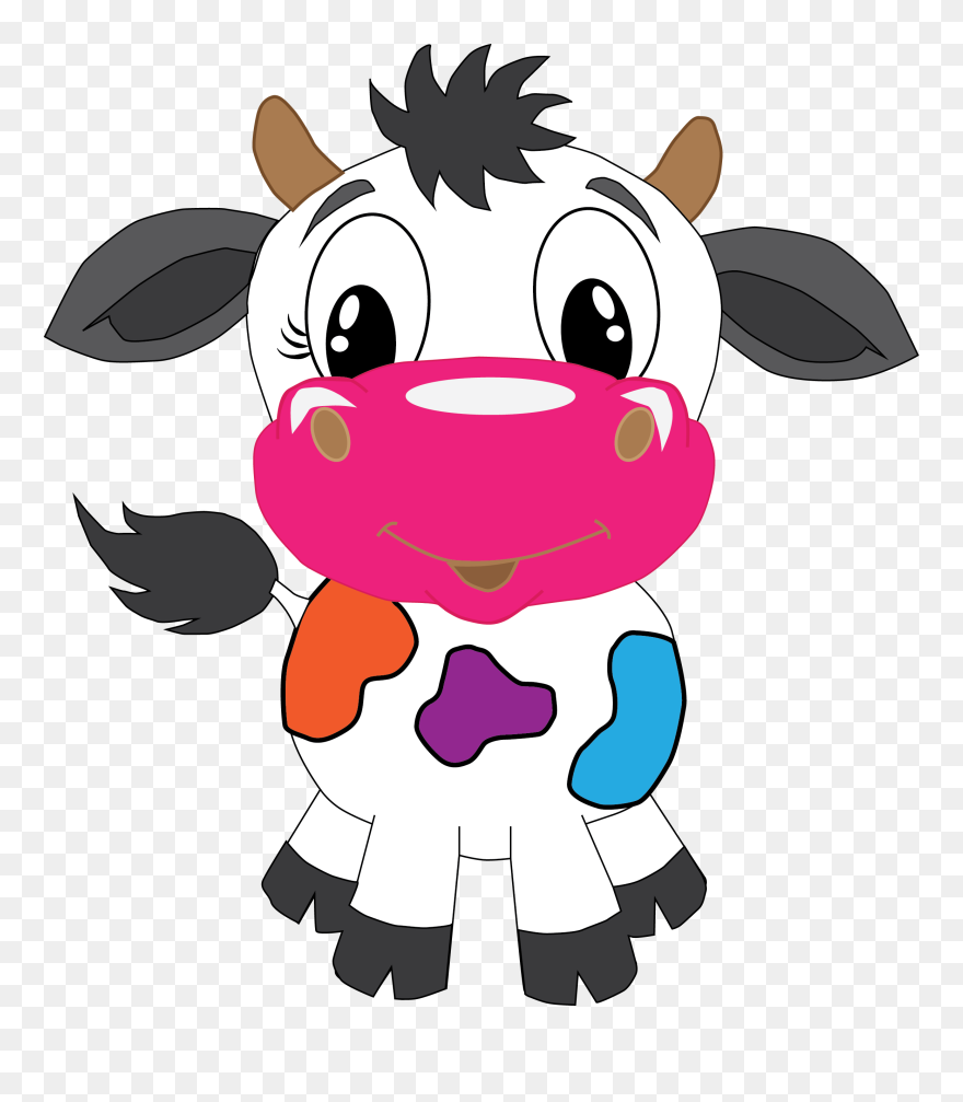 Clipart Milk Straw - Imagenes De Vacas En Caricatura - Png Download