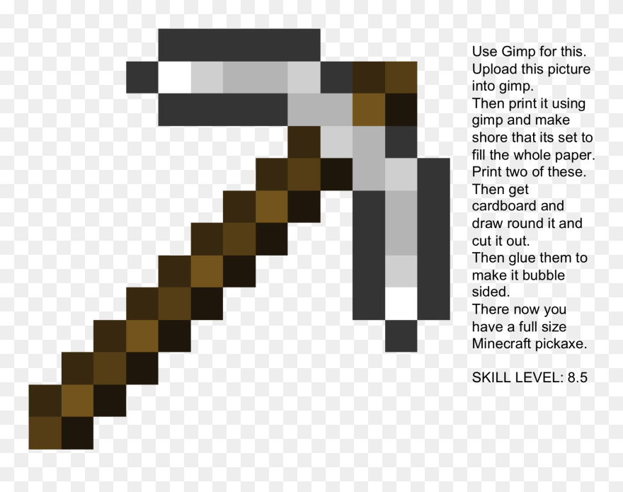 Minecraft Clipart Minecraft Pickaxe - Minecraft Iron Pickaxe Png Transparent Png