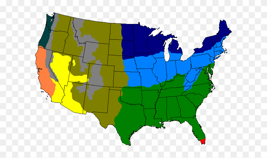 Climate Map Usa - Steppe Climate United States Clipart