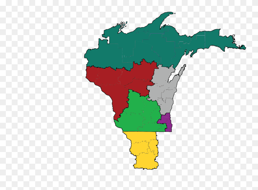Wisconsin Michigan Mitten War Clipart