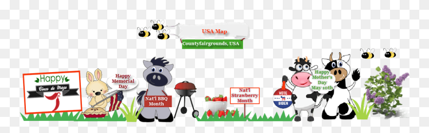 Countyfairgrounds Usa Map - State Fair Clipart