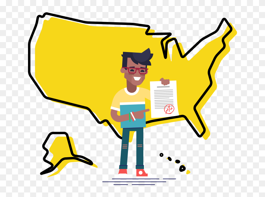 Usa Map - Cartoon Clipart