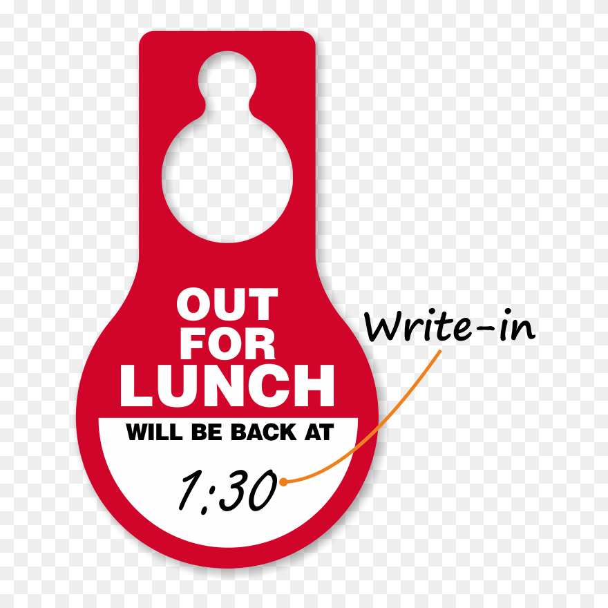 Sorry Clipart Lunch - Out For Lunch Signage - Png Download