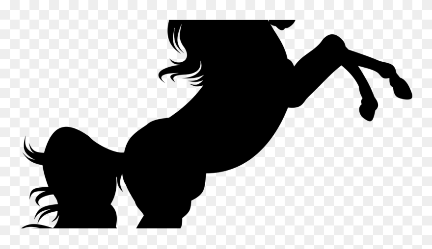 Transparent Yelling Clipart Black And White - Unicorn Silhouettes - Png Download